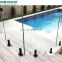 New Design Ss Glass Fencing Railing Exterior Tempered Swimming Pool Black Glass Spigot Railing