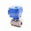 DC3-6V,AC9-24VandAC85-265V DN15 DN20 DN25 2 way brass ss304 mini electric motorized water ball valve for water irrigation