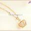 High Quality Rose Gold Plated Crystal Crown Pendant Necklace for Women Chains Fashion Jewelry Wholesale