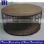 round coffee table ,cedar top coffee table ,metal grid base Coffee Table