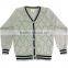 Unisex child V neck cardigan Sweater 100% cotton Knitted