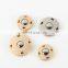 Four hole two part alloy sew on snap button for coat