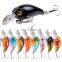 4.5cm 4g Plastic Mini bionic bait with Treble Hooks Tackle Sea Bass Crank Bait