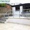 Low MOQ modern Deck railing designs tempered glass Balustrade Railing