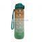 2021 ready to ship BPA FREE PETG Large 1L 32oz Motivational GYM Water Bottle with Time Marker & Straw