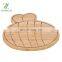Natural wooden animal shaped cutting board cute pig shaped bamboo or wood cutting board