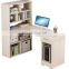 modern home office furniture wooden white workstation computer study table executive office desk with shelf