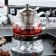 stainless steel glass teapot used on induction cooker and fire