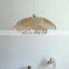 Handcraft Lampshade Reading LED Lights Handmade Rattan Ceiling Light Bamboo Pendant Lamp