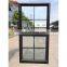 WEIKA Black aluminum  single hung single tilt&turn windows summer vertical sliding window with glasstube