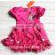 kids short sleeve princess frock design dress for girls AG-DP0014