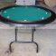 52 inch round poker table with iron legs and steel cup holders