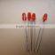 3mm diffused Red round Led lamp 630nm