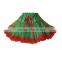 2016 Christmas party girls tutus,santa pleated kelly green and red pettiskirts, new year kids hot sale tutu dress