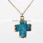 Yiwu Factory Wholesale High End Fashion Jewelry Aquamarine Crystal Necklace