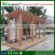 wood plastic composite deck for public station and leisure square center pergola design