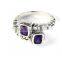 925 Sterling Silver Gemstone Amethyst Ring