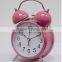 5" twin bell alarm clock, quartz analog table alarm clock, desk alarm clock