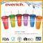 Colorful Double Wall Durable OEM Plastic Water Cup With Lid