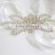 Flower Leaves Crystal Applique Bracelet,Jewellery Rhinestone Beaded Bridal Wrist