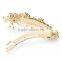 fashionable leaveas shape alloy enamel crystal wholesale hair clip