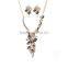 Western import standard gold plated zinc alloy rhinestone leaf shape crystal jewelry set                        
                                                                                Supplier's Choice