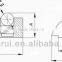 T nut with spring loaded ball for profile slot 5
