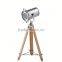 Studio lighting tripod floor lamp with black,white,natural, coffee color wood base F2011B2