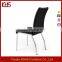 black high back upholstered pu seat heavy duty contemporary dining chair