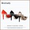 Customized fashion slip on safety design high heel women pumps shoe charm