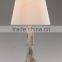 Polyresin base and white shade contemporary table light/lamps with UL