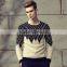 teenager fashion contrast color cotton christmas pullover sweater