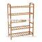 Pure nature bamboo handmade shoe rack,Bamboo 4-tiers shoe rack for shoes showroom