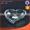 clear glass heart shape bowl with electroplate effect