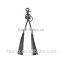 china wholesale leather tassel keychain