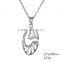 925 sterling silver jewelry zicron fashion hollow lucky horse design pendant necklace