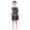 New Style Black And Pink Lace Dress With Long Sleeve Girl Summer Dress Summer Baby Girl fashion Dress