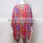Women Colorful dress maxi dress peacock printing poncho