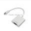 fashion mini dp to vga micro displayport to vga cable female mini displayport to vga