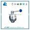 Sanitary single welding single thread butterfly valve