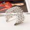 Cheap metal woven bracelet cuff bangle wholesale