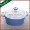 Colored Glaze Stoneware Square Casserole With Lid and Handle