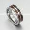 High Quality Sapele-Wood Titanium Ring,Titanium Ring For Men,Wood Inlay Ring