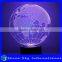 LED 7 Colors Flashing Night Light Globe Shaped Desk Light 1.5W Energy Saving 3D Night Light