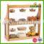Air Tight Glass Jar Set With Silicone Bamboo Lid