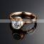 2.4MM Stainless steel round zircon ring fashion couple ring wedding jewelry 6260461
