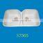 Undermount white acrylic solid surface double sink