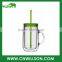 Double wall Plastic Straw Cup with Handle and Straw