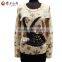 Erdos printed cashmere wool pullover sweater design for women