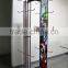 Red metal hanging bag display stand
